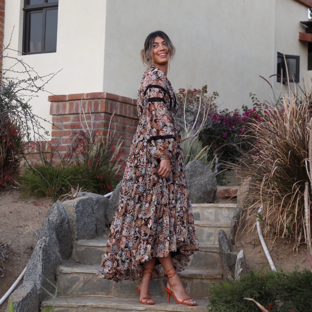 Long Floral Maxi Dress By Free People!